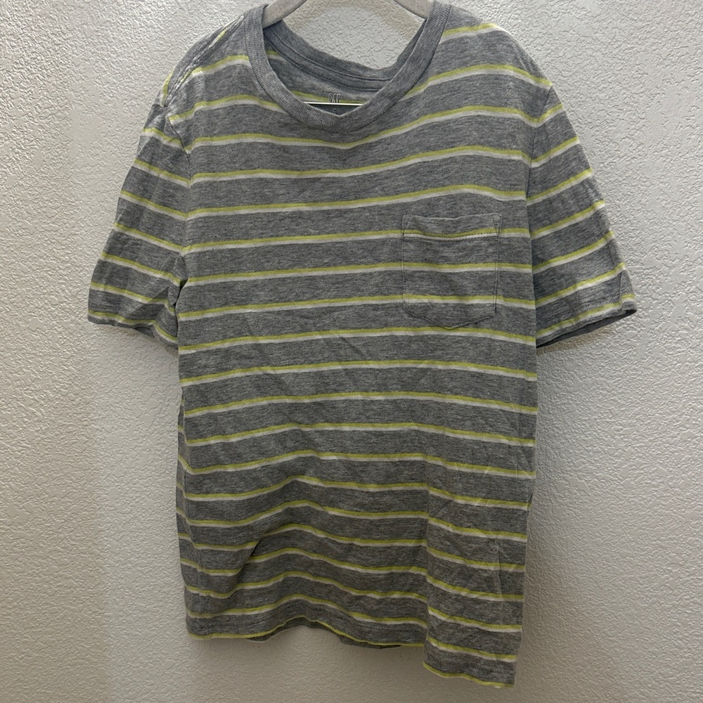 Striped Gray and Yellow Boy’s Shirt